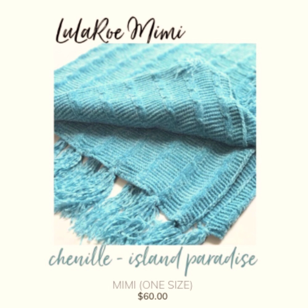 LuLaRoe Mimi Wrap NWT chenille Island Paradise OS